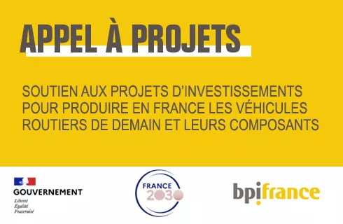 AAP « Soutien aux projets d’investissements pour produire en France les véhicules routiers de demain »