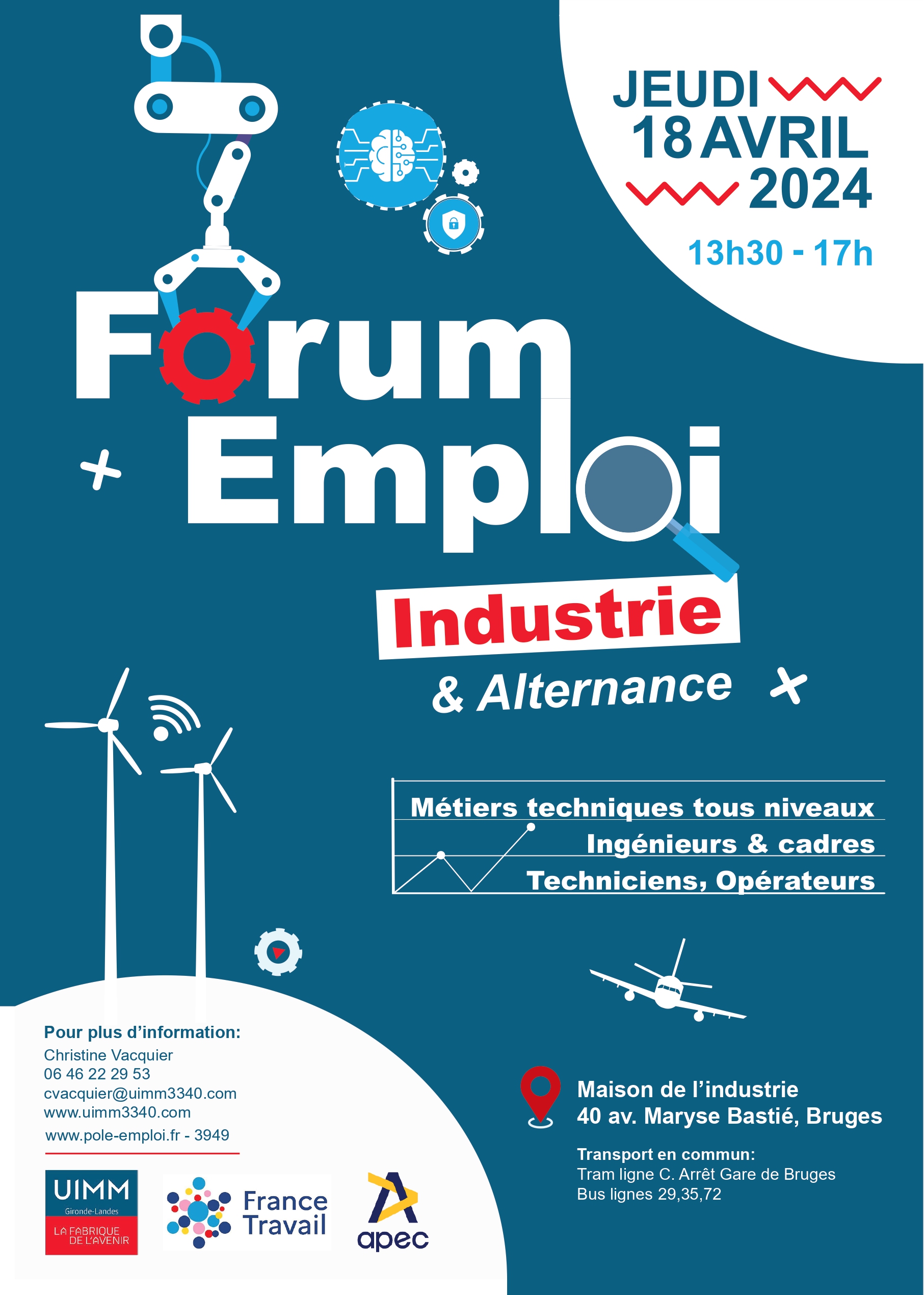 La Maison de l'Industrie organise son forum de l'emploi le jeudi 18 avril !